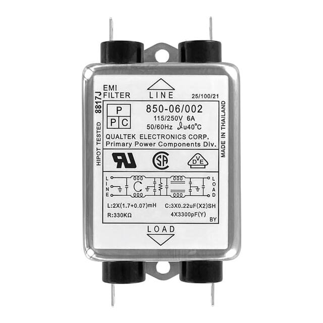 850-06/002 Qualtek  Modules de filtrage de ligne électrique